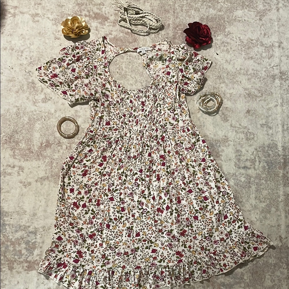 Patrons of Peace Cream Puff Sleeve Sundress